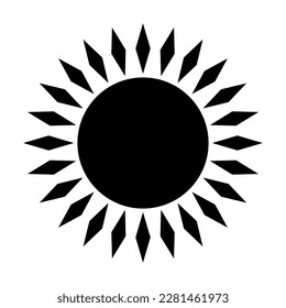 Sun icon vector. Sun illustration sign. Sun symbol or logo.
