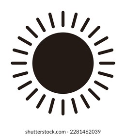 Sun icon vector. Sun illustration sign. Sun symbol or logo.