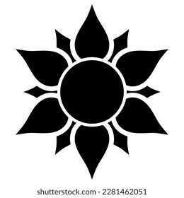 Vector de icono Sun. Signo de ilustración de Sun. Símbolo o logotipo del sol.
