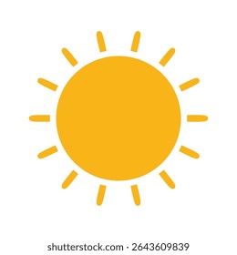 Sun icon vector illustration. Simple shining sun ray symbol in minimal flat style.