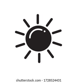 Sun Icon Vector Illustration Style