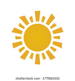 Sun icon. Vector Illustration of a Summer Sun. Vector Illustration