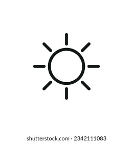 Sun icon vector illustration. Sunny icon on isolated background. Sunlight sign concept.