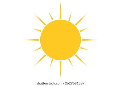  Sun Icon Vector Illustration. sunshine, energy, warmth, summer, and weather.