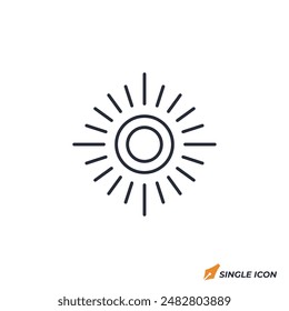 Sun icon vector illustration. Sun symbol isolated on white background.
