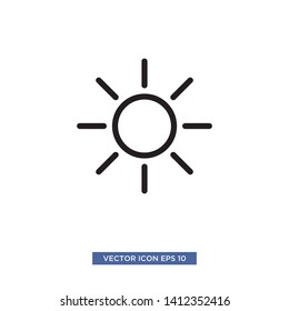 sun icon vector illustration template