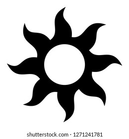 sun icon vector illustration, sun in a unique style and eyecatching