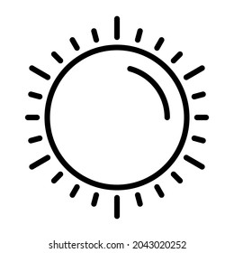 Sun icon vector image. Can also be used for web apps, mobile apps and print media.
