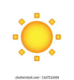 sun icon vector isolated