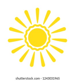 Sun icon vector isolated