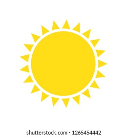 Sun icon vector isolated
