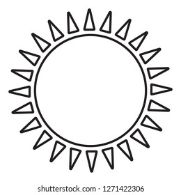 Sun icon vector isolated