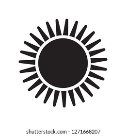 Sun icon vector isolated