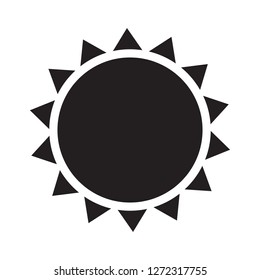 Sun icon vector isolated