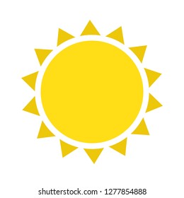 Sun icon vector isolated