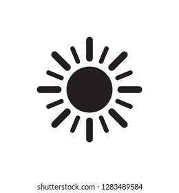 Sun icon vector isolated