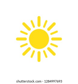 Sun icon vector isolated