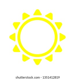 Sun icon vector isolated