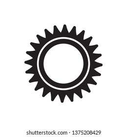 Sun icon vector isolated