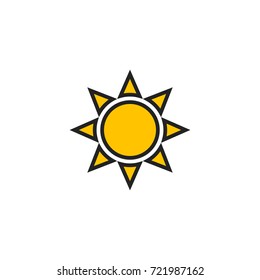 sun icon vector isolated