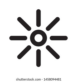 Sun icon vector isolated, abstract symbol