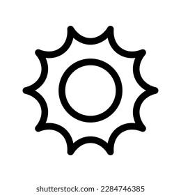 Sun icon. Vector isolated illustration