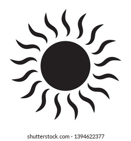 Sun icon vector isolated, sun logo illustration