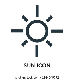 Sun icon vector isolated on white background for your web and mobile app design, Sun logo concept