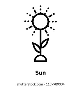Sun icon vector isolated on white background, Sun transparent sign , line or linear sign, element design in outline style
