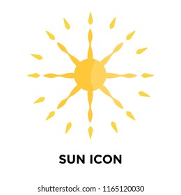 Sun icon vector isolated on white background, Sun transparent sign , weather symbols
