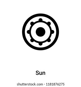 Sun icon vector isolated on white background, logo concept of Sun sign on transparent background, filled black symbol