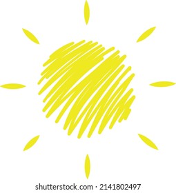 vector de icono solar aislado en fondo blanco. dibujado a mano