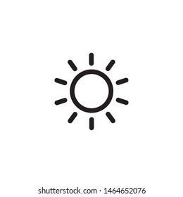 Sun icon vector isolated, sun symbol