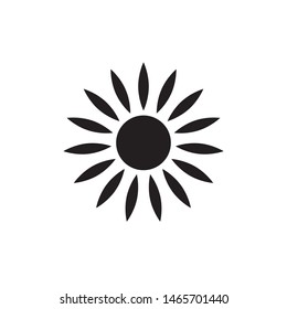 Sun icon vector isolated, sun symbol