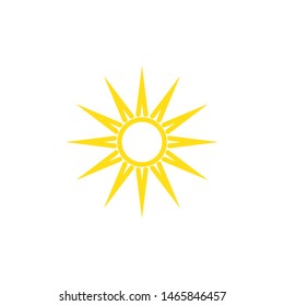 Sun icon vector isolated, sun symbol