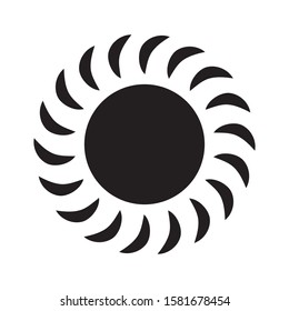 Sun icon vector isolated, sun symbol