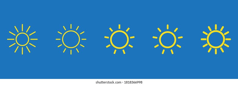 Sun icon vector isolated, sun symbol