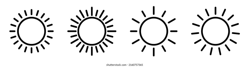 Sun icon vector isolated, sun symbol