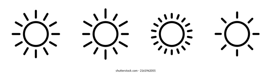 Sun icon vector isolated, sun symbol