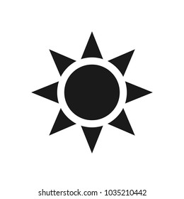 sun icon vector. sun line vector icon