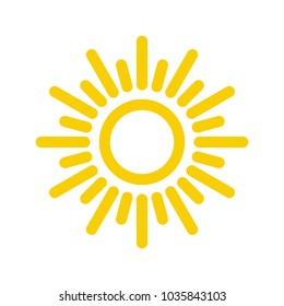 Sun icon vector. sun line vector icon