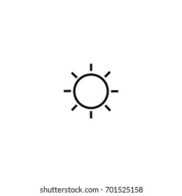 Sun icon vector line