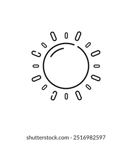 Sun Icon Vector. Lineal or Linear art.