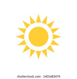 Sun icon vector logo flat style 