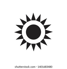Sun icon vector logo flat style 