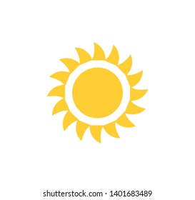 Sun icon vector logo flat style 