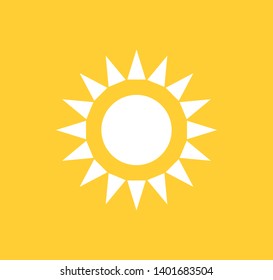 Sun icon vector logo flat style 