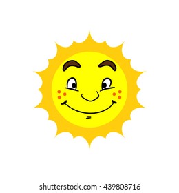 Sun icon. vector logo. flat style.