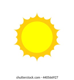 Sun Icon. Vector Logo. Flat Style.