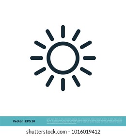 Sun Icon Vector Logo Template Illustration Design. Vector EPS 10.